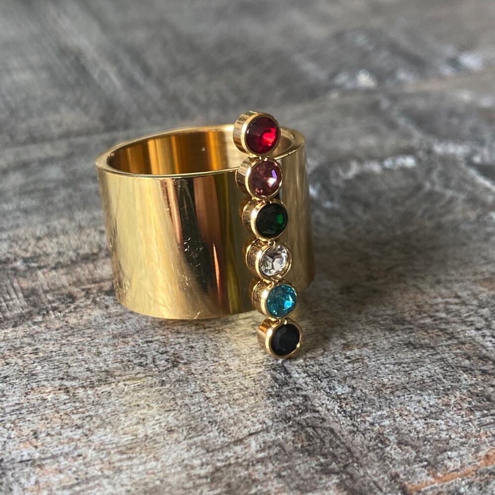 New Chakra Gold Statement Ring - image 8